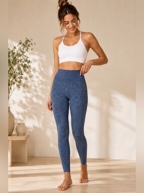 Vitality Balance Athletica Formation Seamless Leggings Blue Heather Small